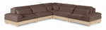 Turin - Chenille Fabric Upholstered Modular Sectional - Brown