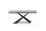 9422 - Ceramic & Metal Dining Table - Gray / Black