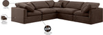 Indulge - Velvet 5 Piece Modular Corner Sectional