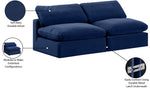 Comfy - Velvet Modular Armless Sofa 2 Seats