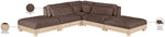 Turin - Chenille Fabric Upholstered Modular Sectional - Brown
