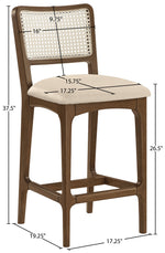 Atrium - Counter Stool With Brushed Brown Base (Set of 2)