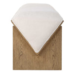 Wedged - Ivory Fabric Bench
