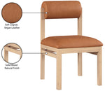 Roundhill - Faux Leather Dining Chair (Set of 2) - Natural Frame