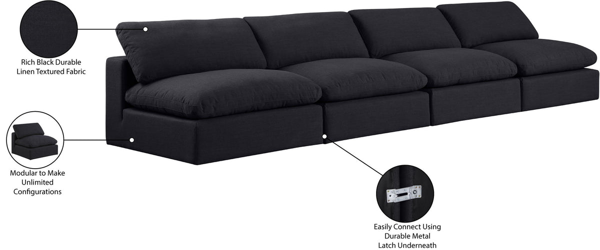 Comfy - Linen Modular Armless Sofa 4 Seats