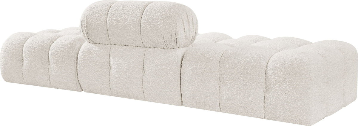 Ames - 3 Piece Boucle Upholstered Modular Sofa With 2 Backless Seats