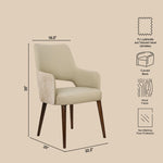 Liora - Wood Upholstered Armchair - Coffee / Brown