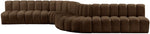 Arc - Velvet 8 Piece Curved Modular Sofa
