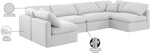 Indulge - Linen 6 Piece Modular U-Shaped Sectional - White