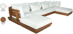 Mirella - 6 Piece Water Resistant Fabric Upholstered Outdoor Patio Modular Sectional