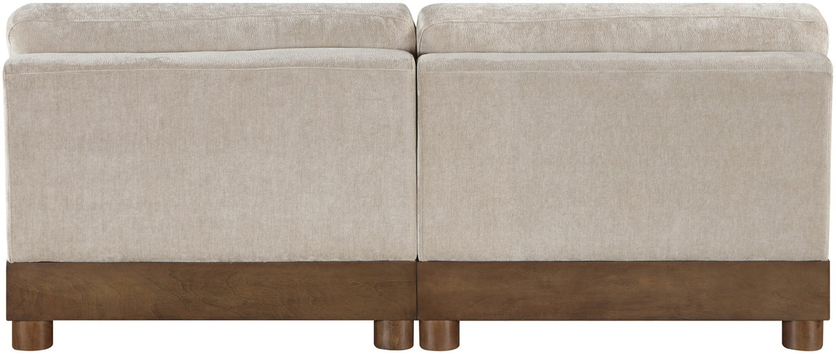 Turin - Chenille Fabric Upholstered Modular Sectional - Taupe