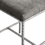 Reeves - Chenille Fabric Upholstered Counter Stool (Set of 2) - Silver Base