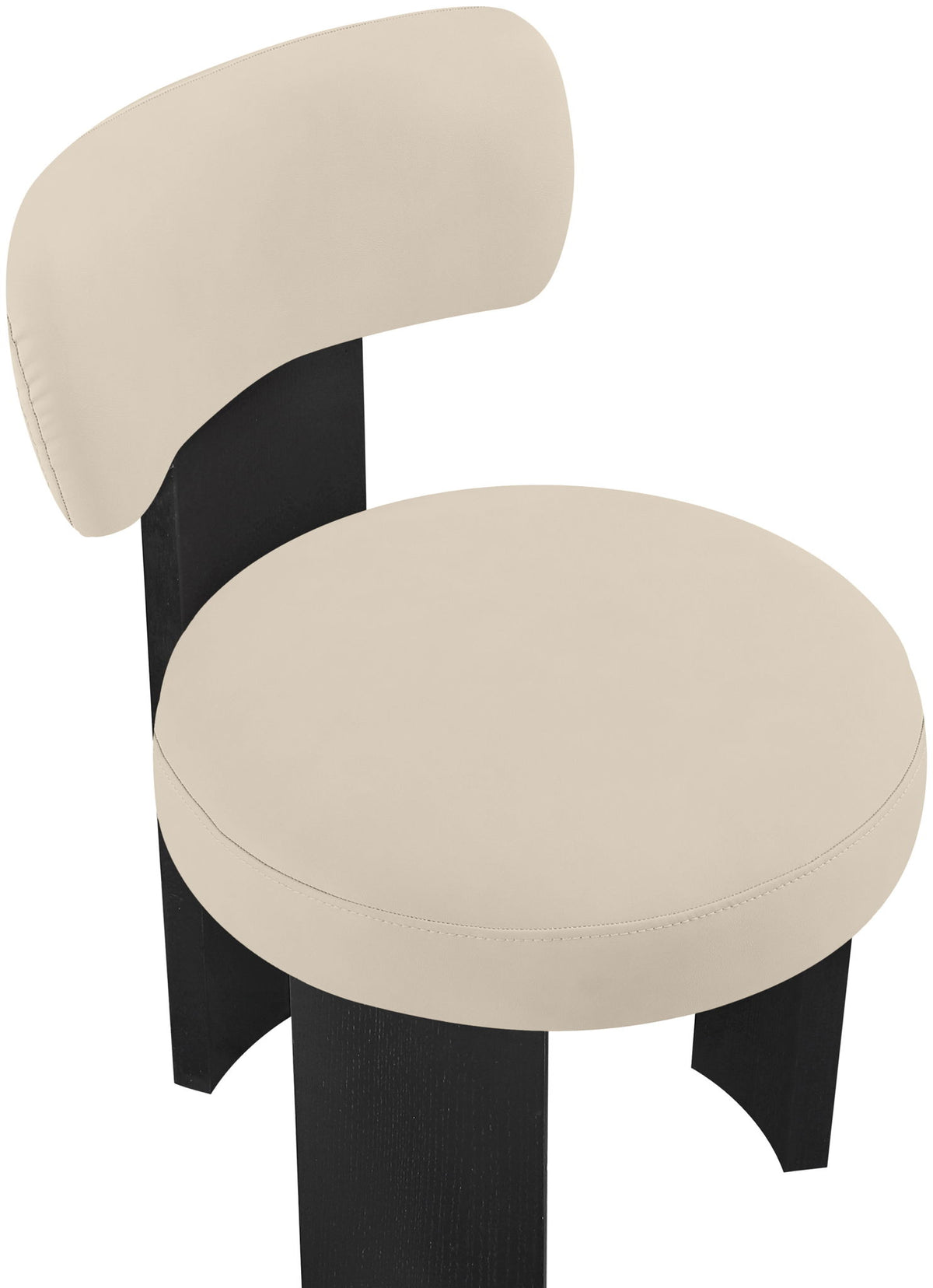 Atelier - Vegan Leather Upholstered Dining Chair (Set of 2) - Black Frame