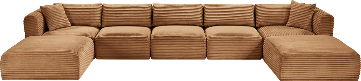 Shaggy - Fabric 7 Piece Modular Sectional With 2 Ottomans
