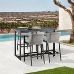 Palma - Outdoor Patio Counter Height Bar Stool Set