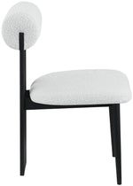 Dario - Boucle Dining Chair With Black Frame (Set of 2)