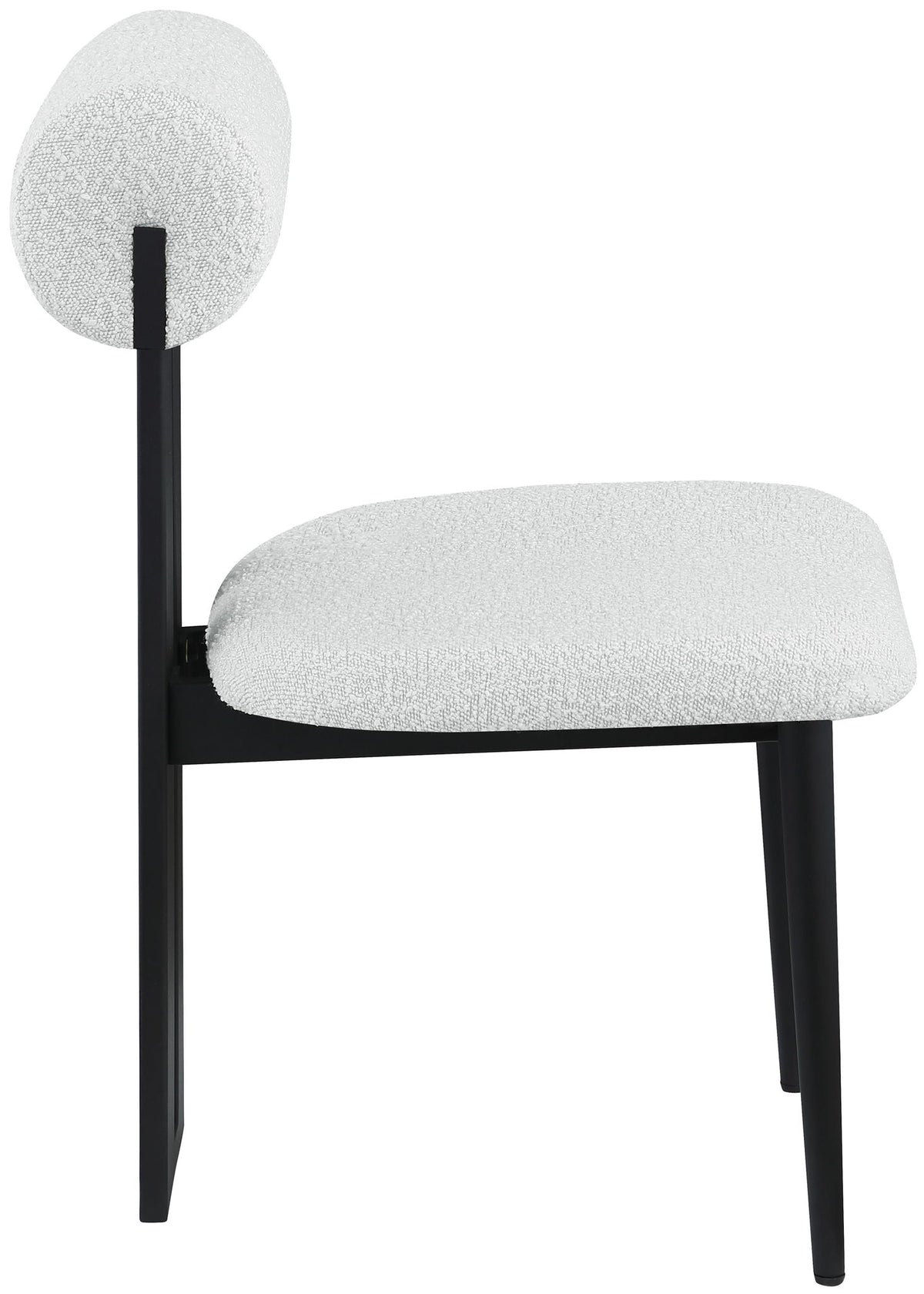 Dario - Boucle Dining Chair With Black Frame (Set of 2)