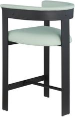 Romeo - Faux Leather Counter Stool With Black Base (Set of 2)