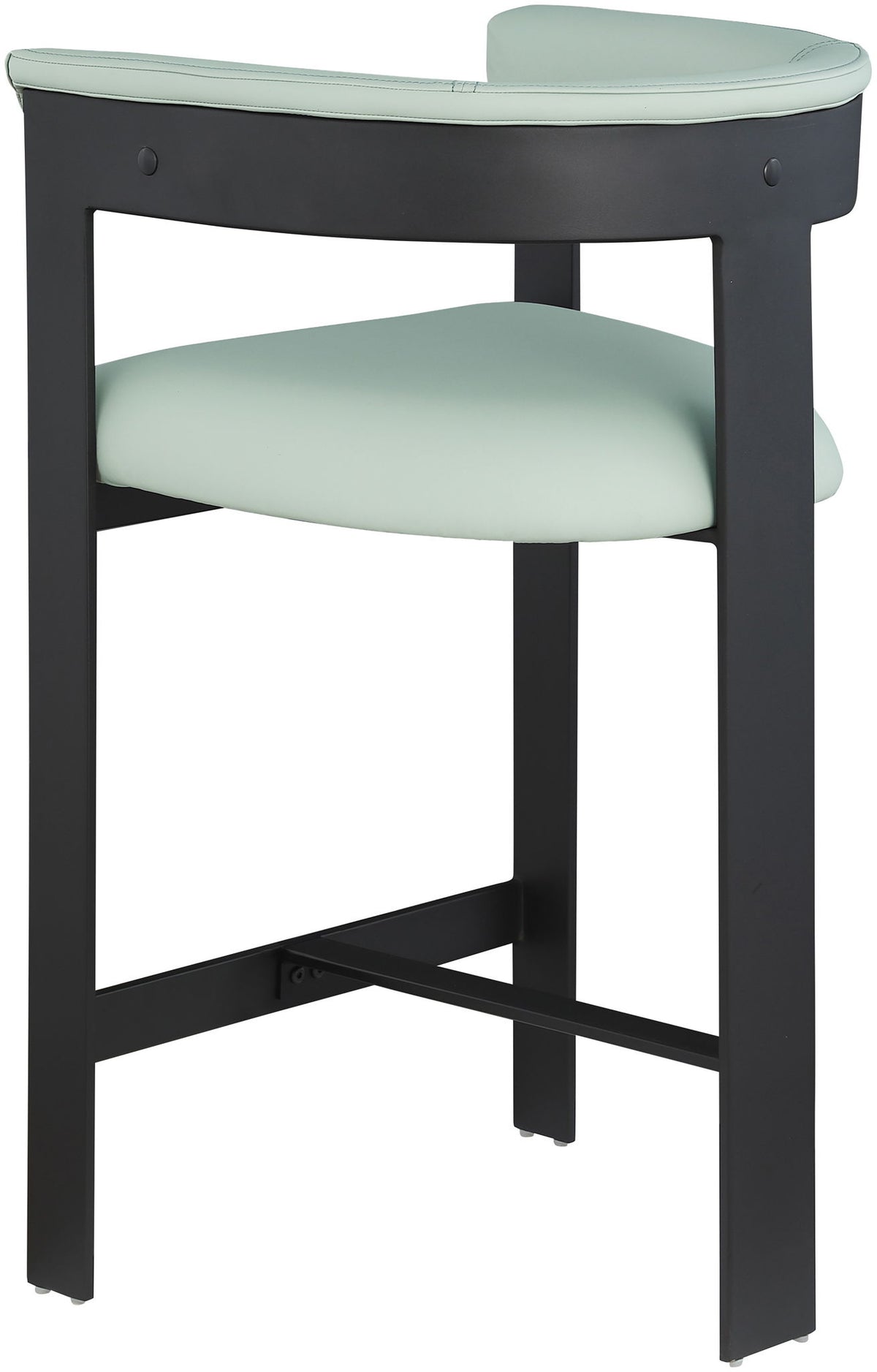 Romeo - Faux Leather Counter Stool With Black Base (Set of 2)