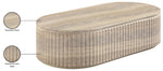 Catania - Concrete Indoor/Outdoor Coffee Table - Travertine