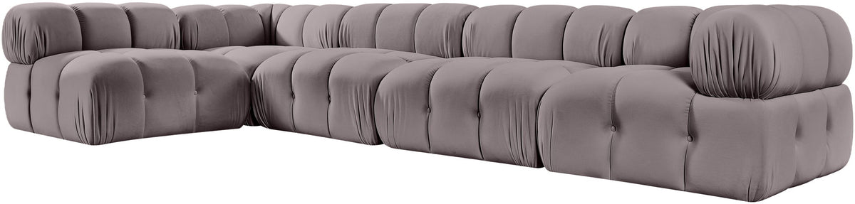 Orin - Velvet 5 Piece Modular Sectional