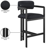 Aurum - Vegan Leather Upholstered Counter Stool With Graphite Black Base