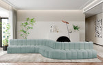 Arc - Faux Leather 8 Piece Curved Modular Sofa