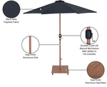 Fiji - Aluminum Patio Umbrella With Square Teak Base