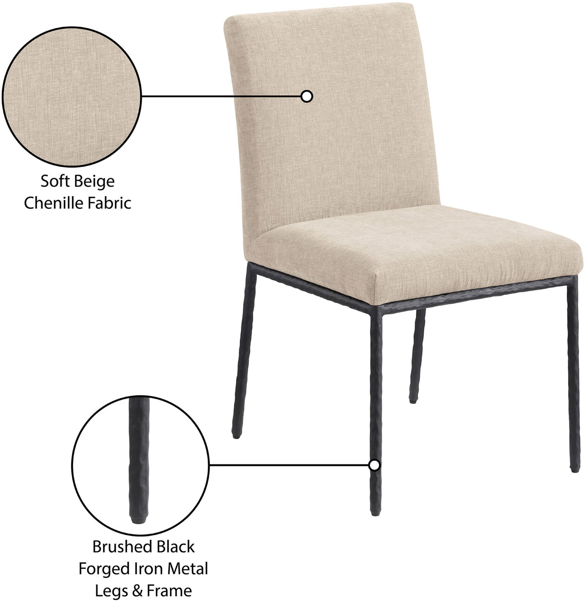 Reeves - Dining Side Chair (Set of 2) - Black Base