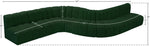 Arc - Boucle Fabric 8 Piece Curved Modular Sofa