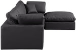 Comfy - 4 Piece Faux Leather Modular Sectional With Chaise
