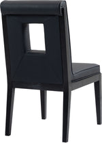 Gwendolyn - Faux Leather Dining Side Chair With Black Frame (Set of 2)