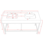Marmo - Engineered Marble Bathroom Vanity With Chrome Base