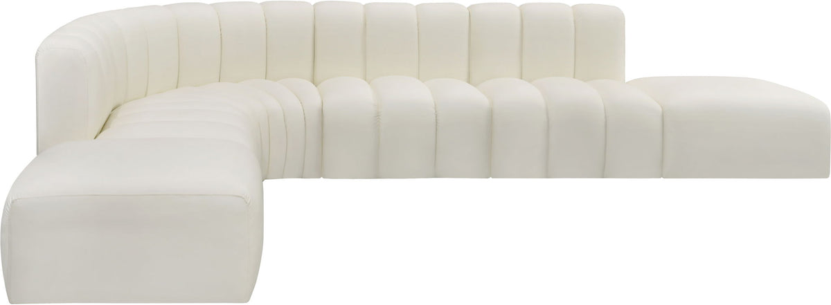 Arc - Faux Leather 7 Piece Corner Modular Sofa
