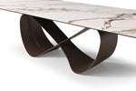 9305 - Dining Table - White / Dark Brown