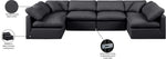 Indulge - Faux Leather 6 Piece Modular U-Shaped Sectional