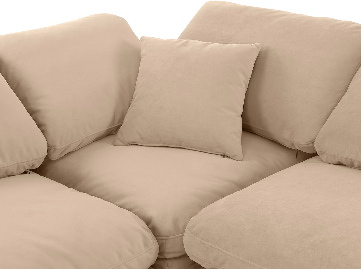 Indulge - Velvet 4 Piece Modular Corner Sectional
