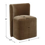 Outlook - Modern Velvet Dining Chair - Brown