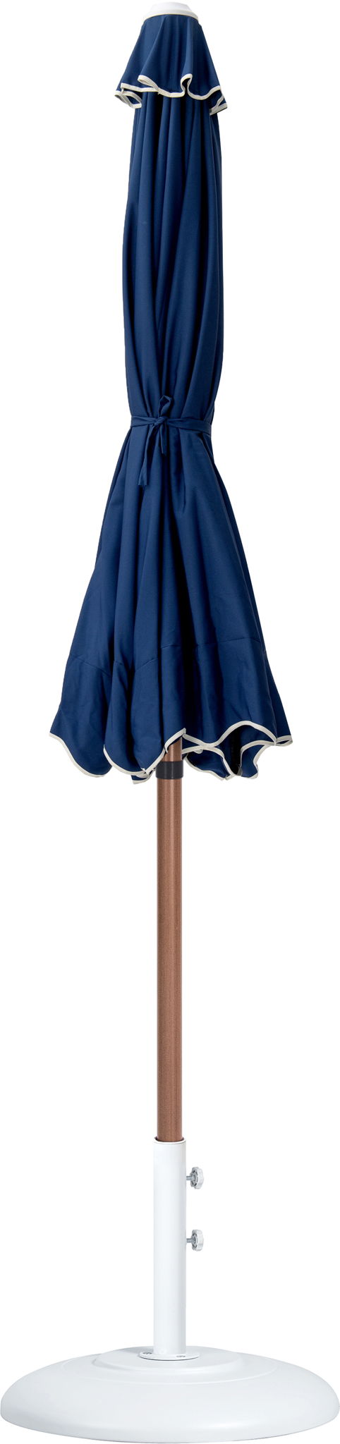 Amalfi - Patio Umbrella - White Base / Light Brown Pole