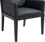 Gwendolyn - Faux Leather Dining Arm Chair With Black Frame