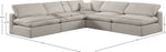Comfy - 5 Piece Linen Modular Corner Armless Sectional