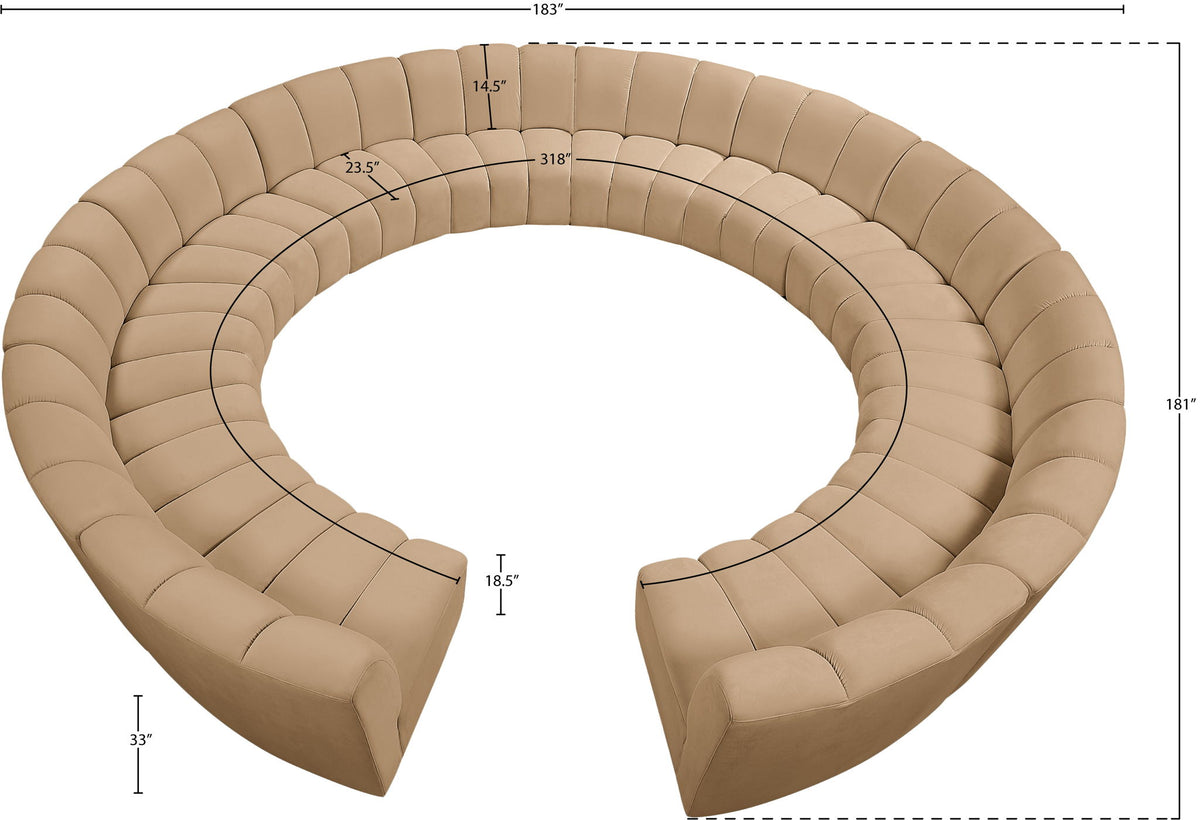 Infinity - 12 Piece Modular Sectional - Camel