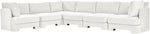 Hammond - Velvet Performance Fabric Upholstered 6 Piece Corner Sectional