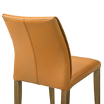 Velena - Full Back Top Grain Leather Upholstered Wood Dining Chairs (Set of 2) - Orange