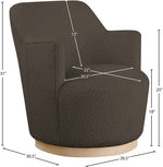 Clarita - Boucle Swivel Accent Chair