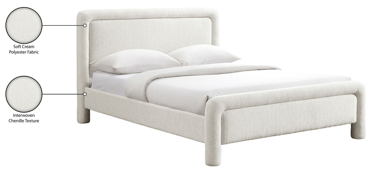 Baylor - Fabric With Interwoven Chenille Upholstered Bed
