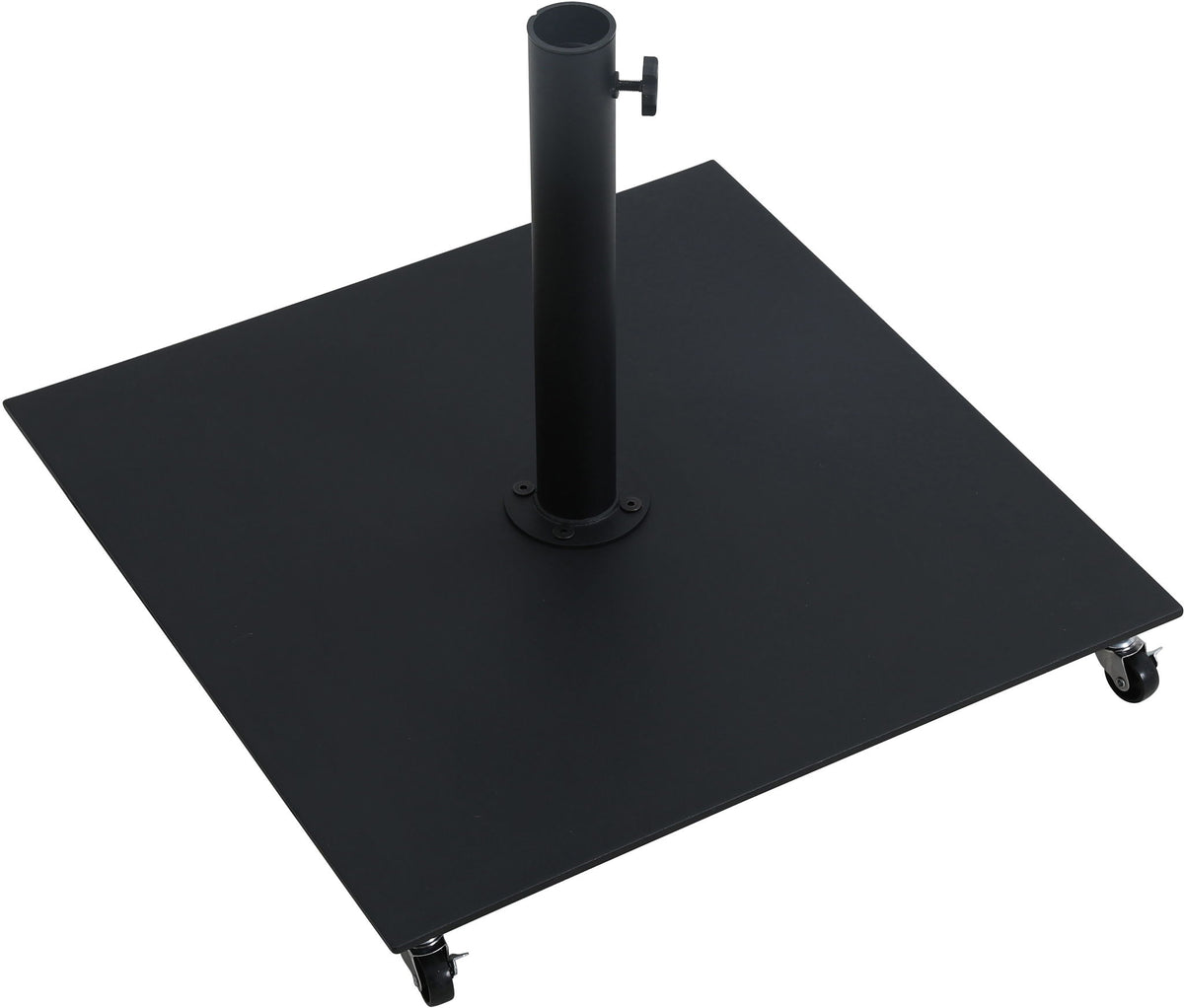 Amalfi - Aluminum Patio Umbrella - Black Base / Black Pole