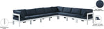 Nizuc - Outdoor Patio 8 Piece Modular Sectional With White Frame