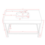 Marmo - Engineered Marble Bathroom Vanity With Chrome Base