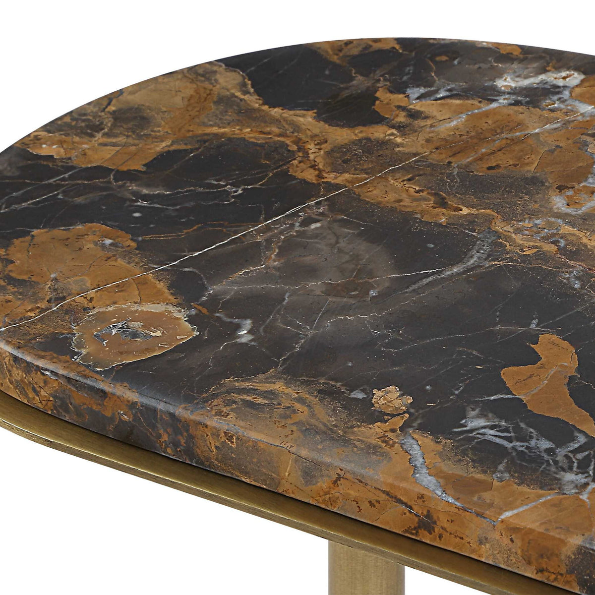 Lozenge - Accent Table - Brass